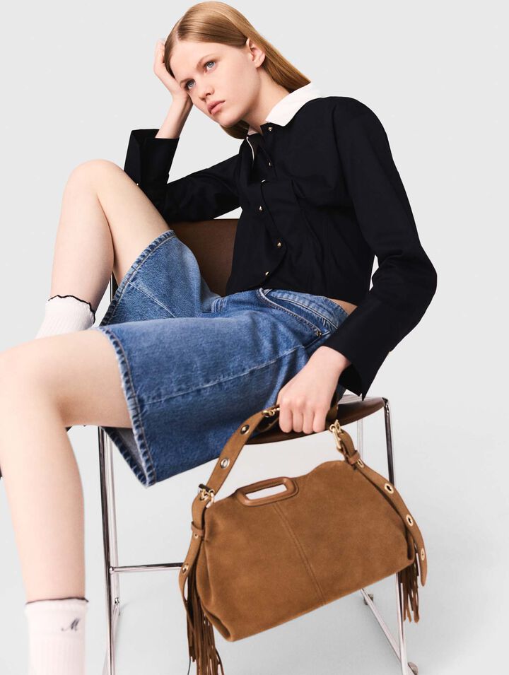 Chemise courte en popeline