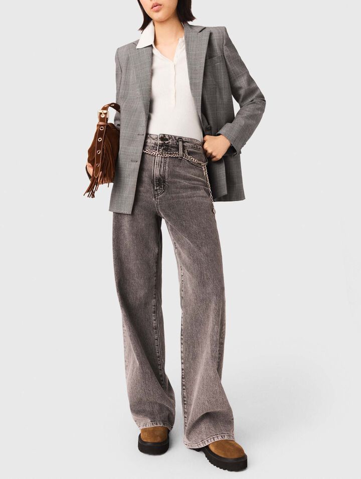 Jean large à ceinture maillons