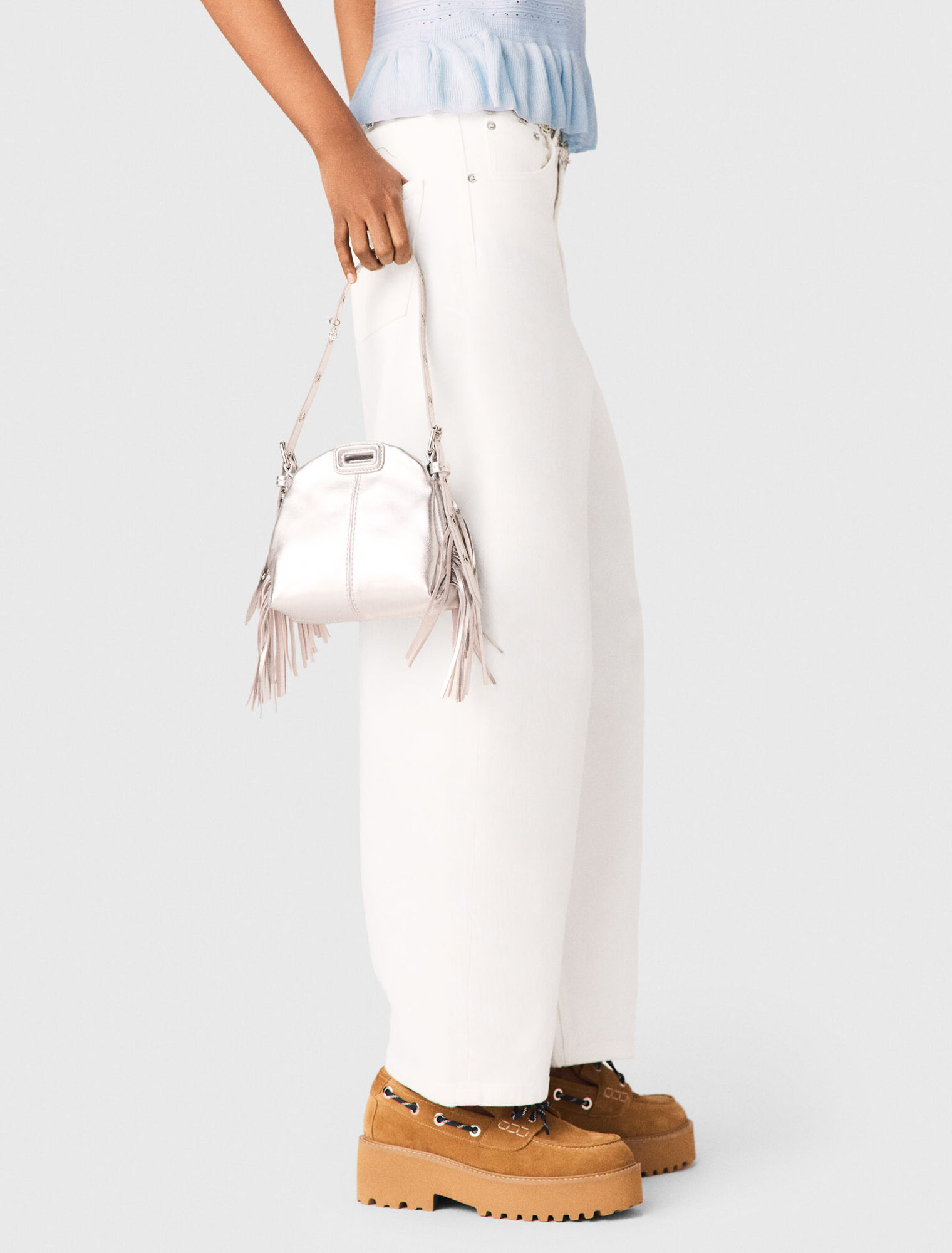 Top en maille avec volants