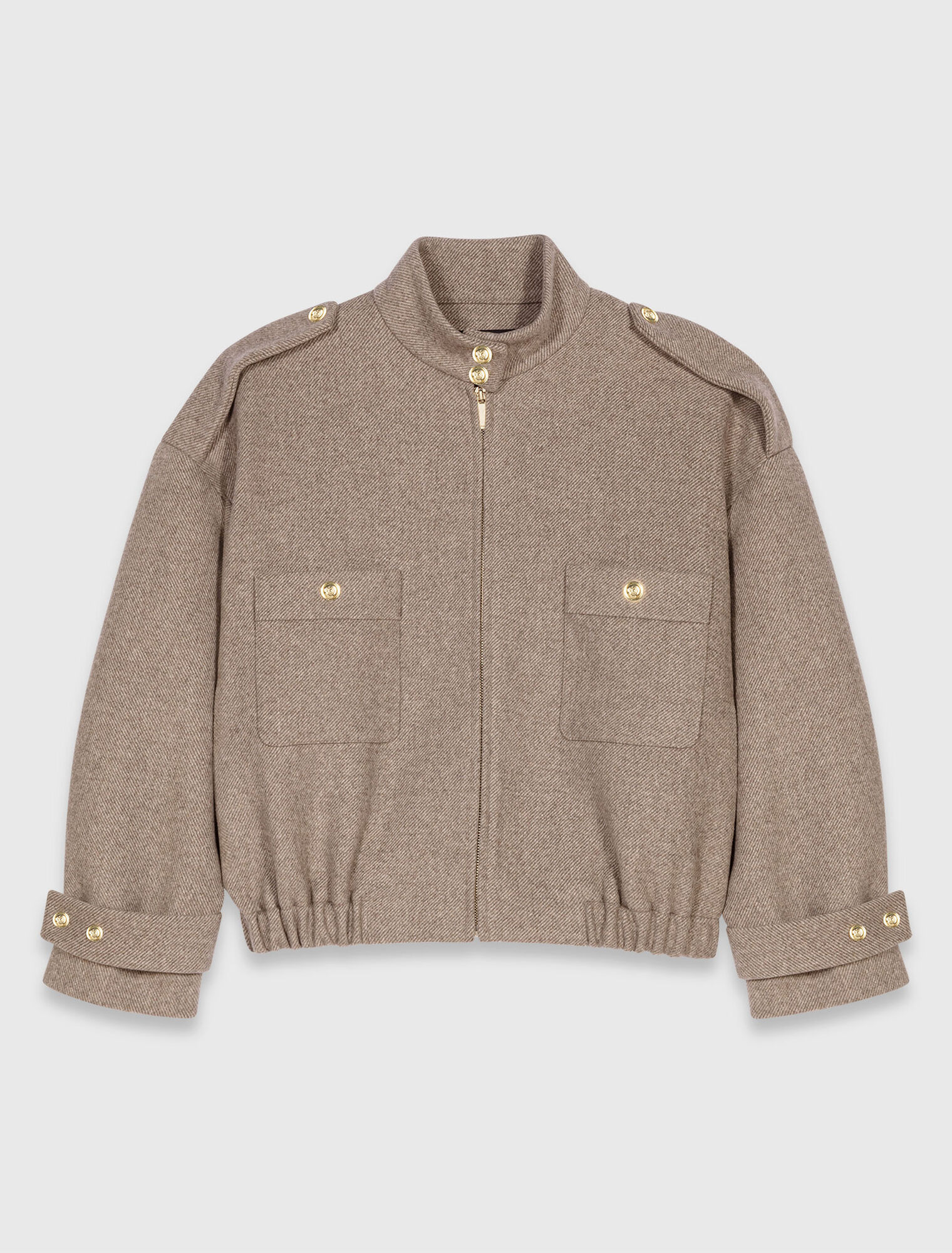 Blouson en laine mélangée