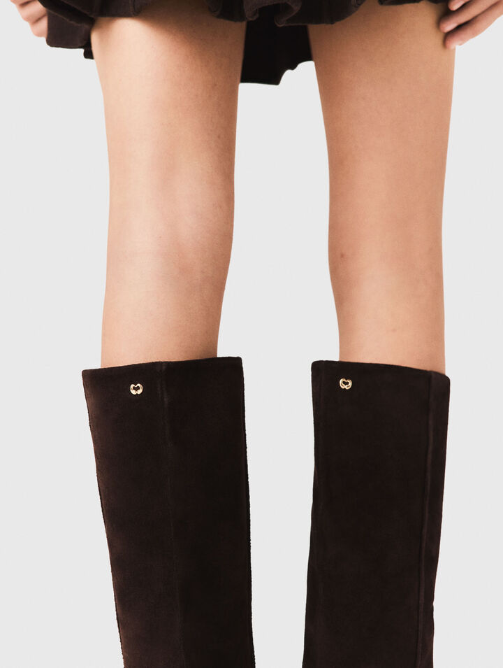 Bottes &agrave; talons en su&egrave;de