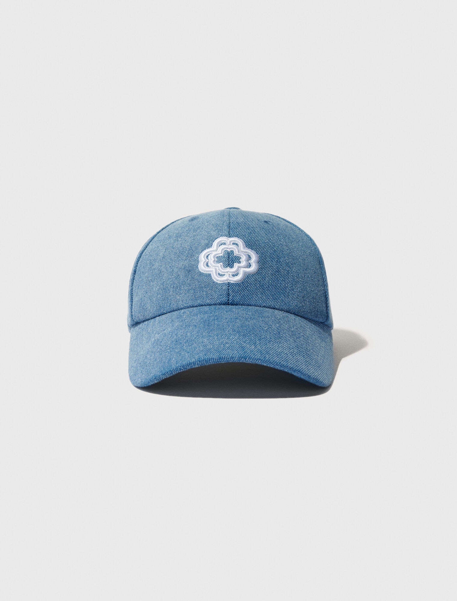 Casquette en denim à logo clover