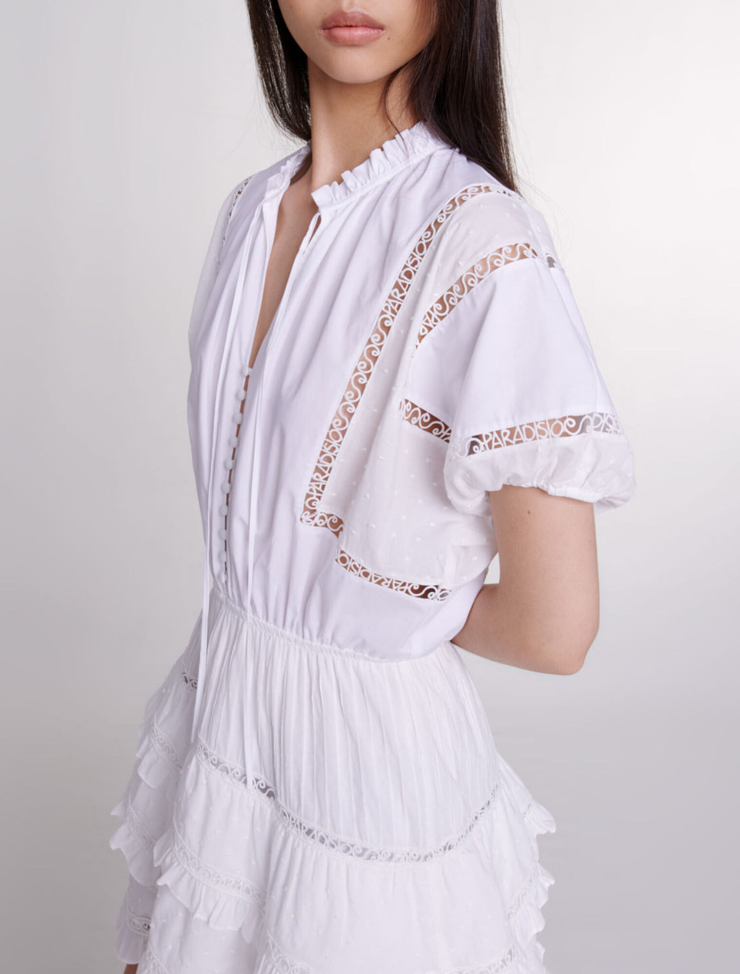 Robe courte brodée