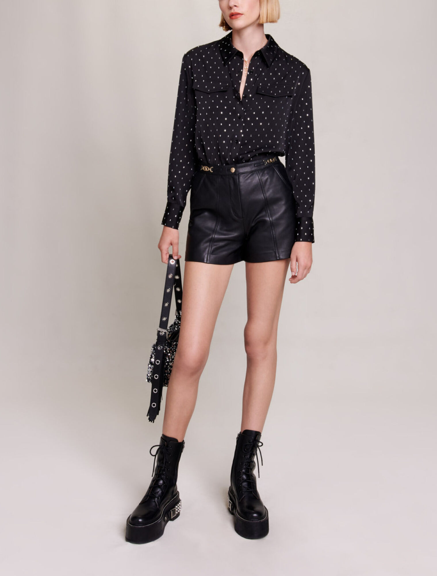 Short en cuir