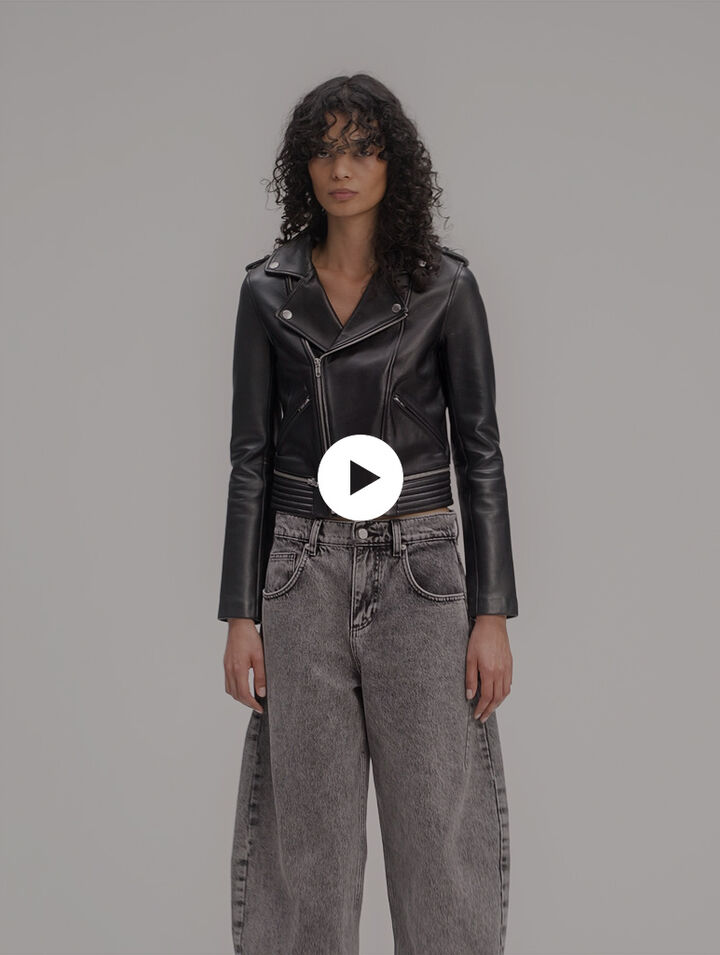 Blouson en cuir d'agneau