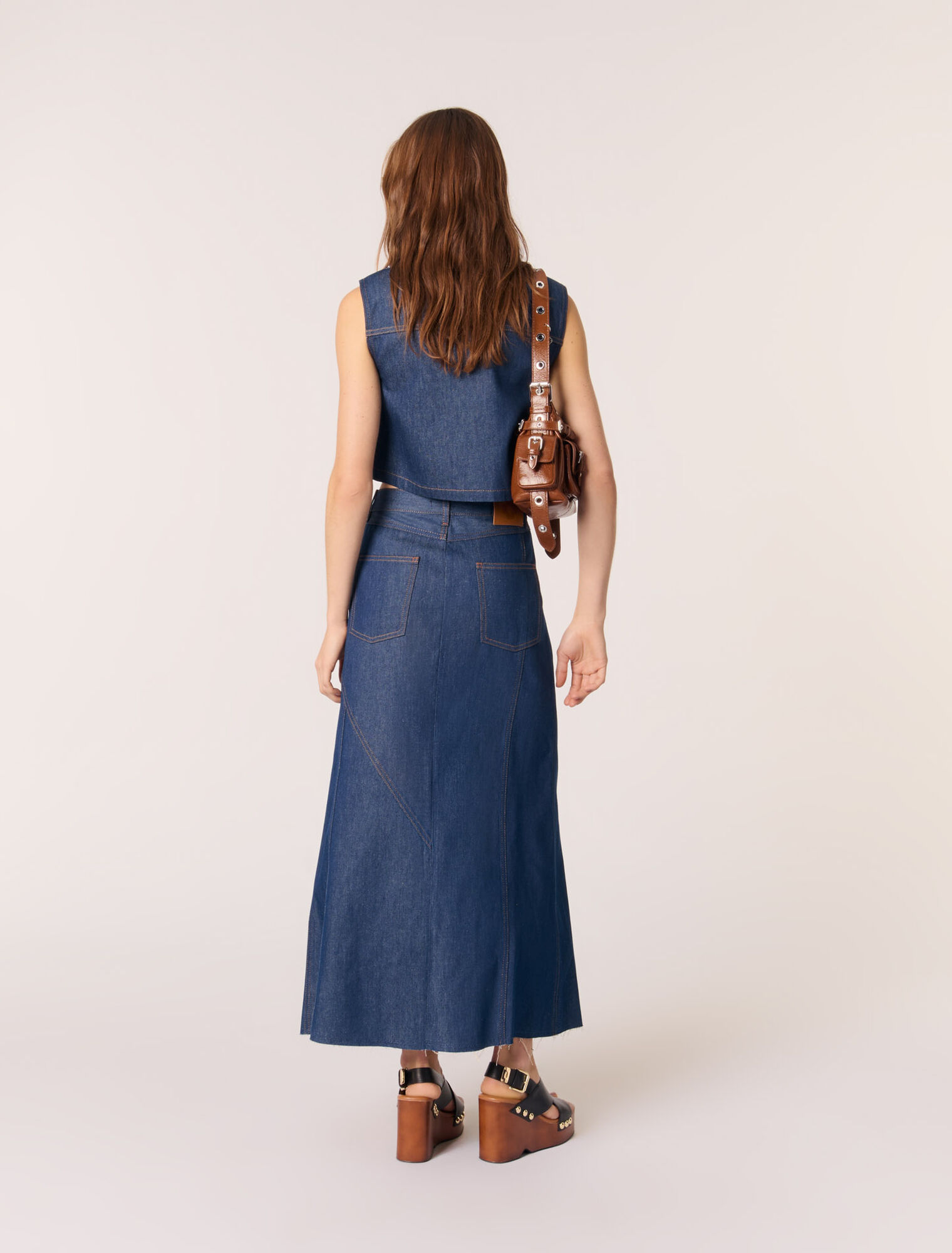 Veston court en denim
