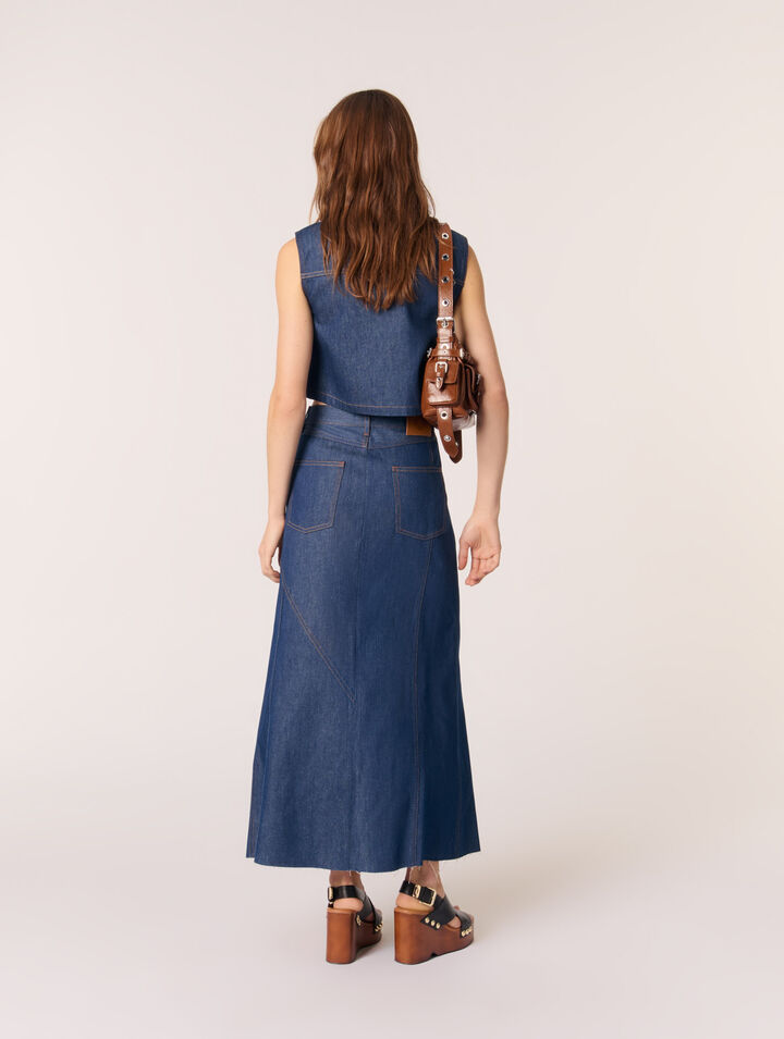 Veston court en denim
