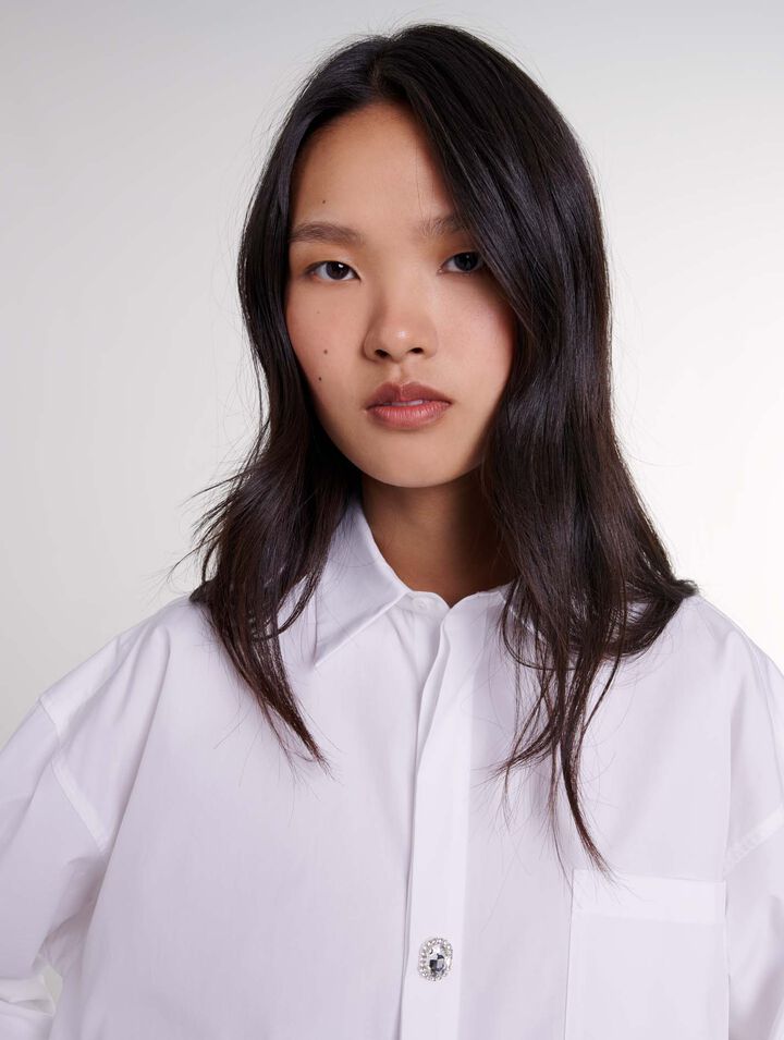 Chemise oversize en popeline