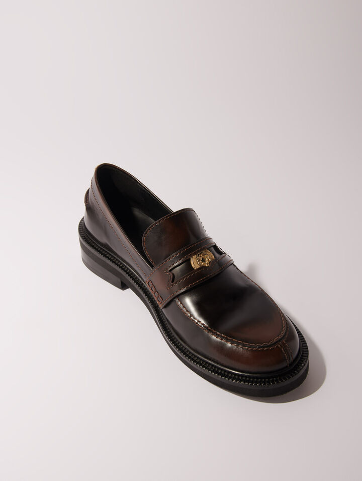 Mocassins en cuir brossé
