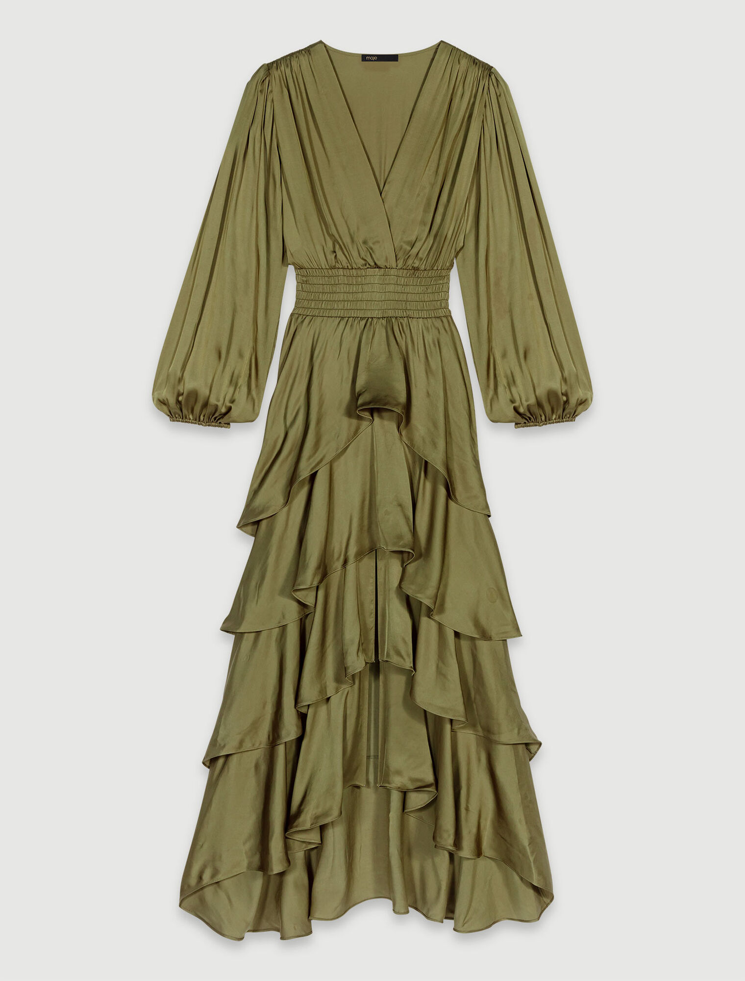 Robe longue à volants