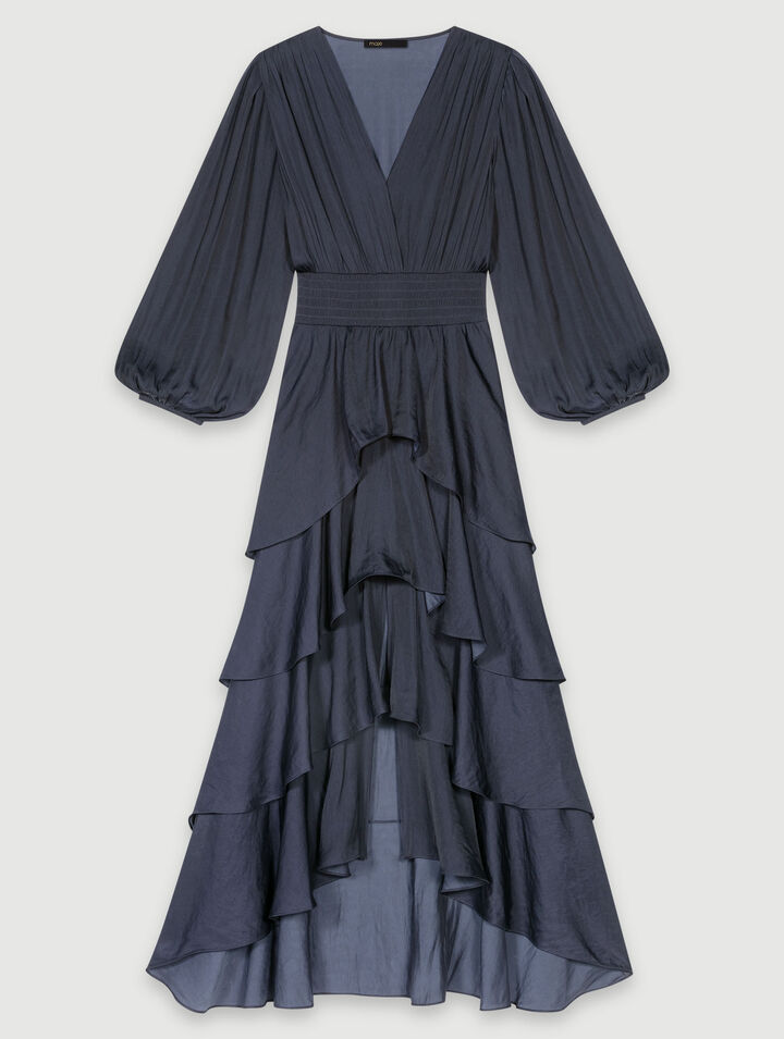 Robe longue à volants