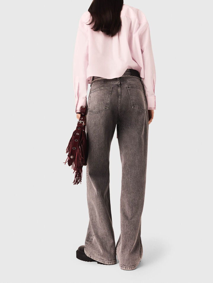 Jean large à ceinture maillons