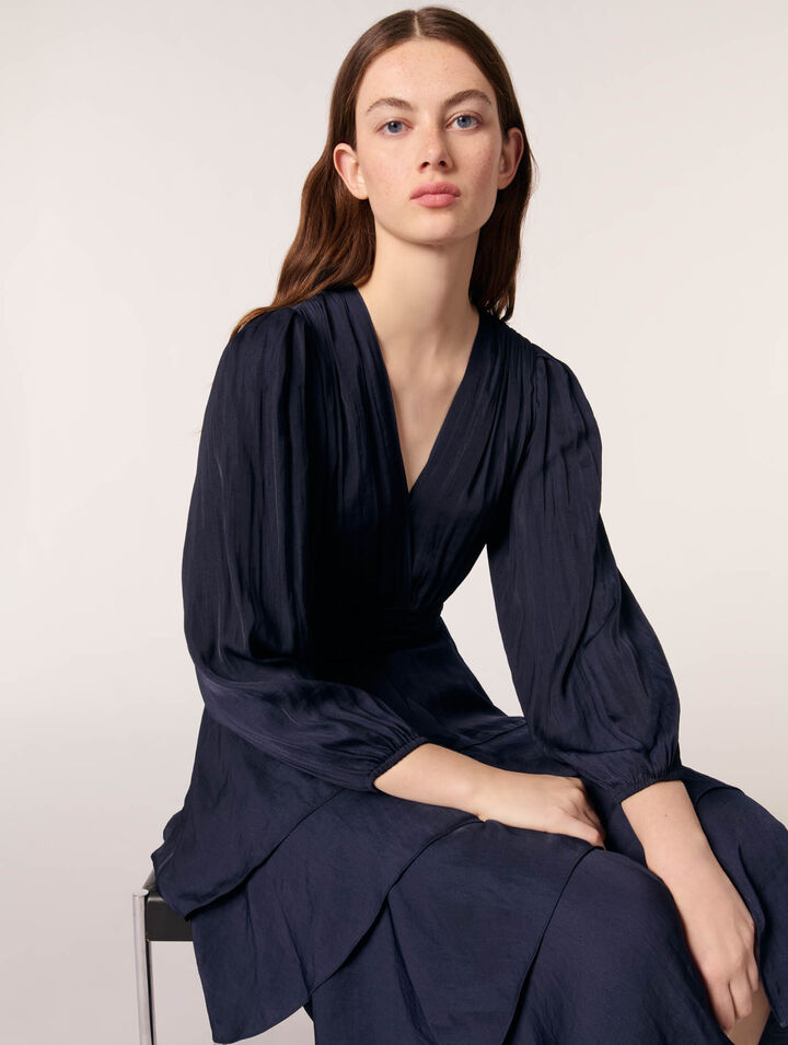 Robe longue à volants