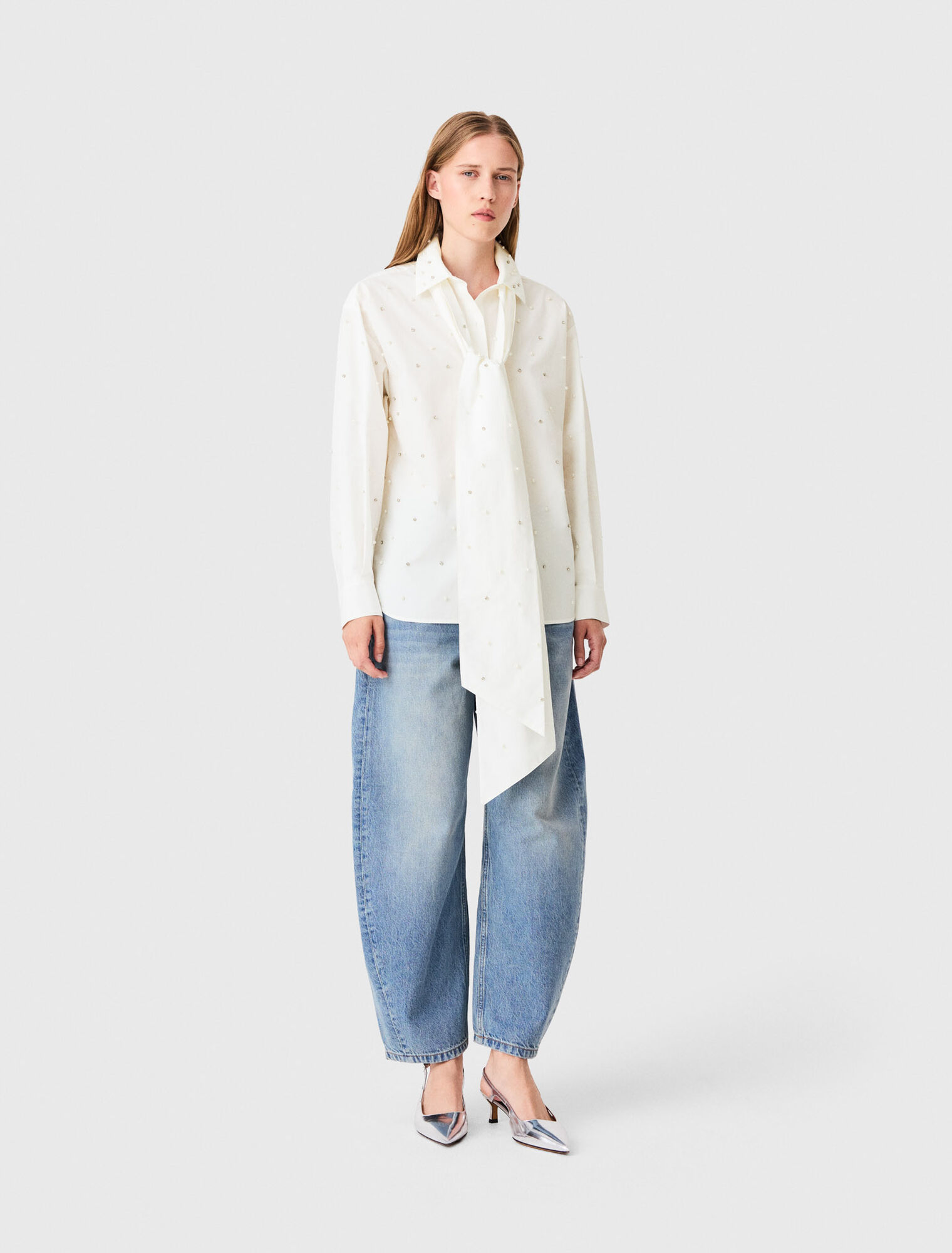 Chemise strass&eacute; avec cravate