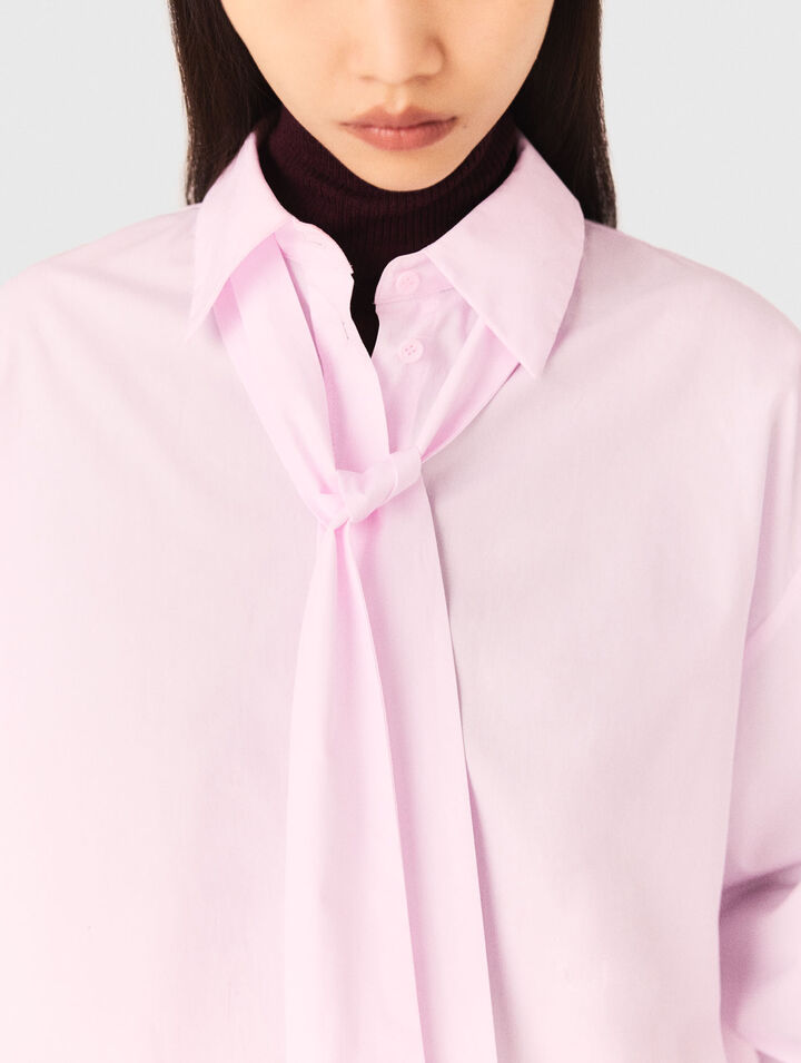 Chemise courte avec Lavallière