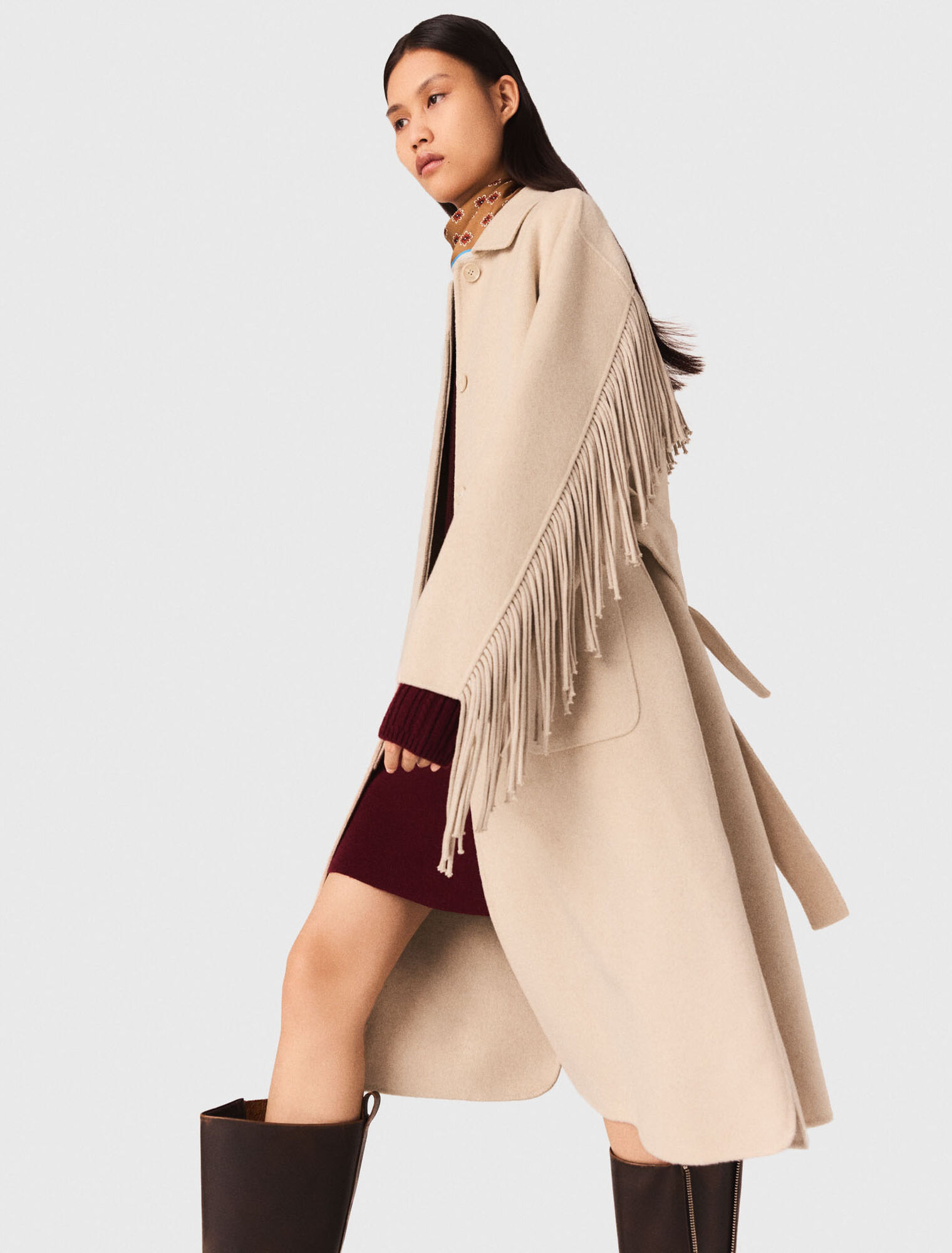Manteau long en laine