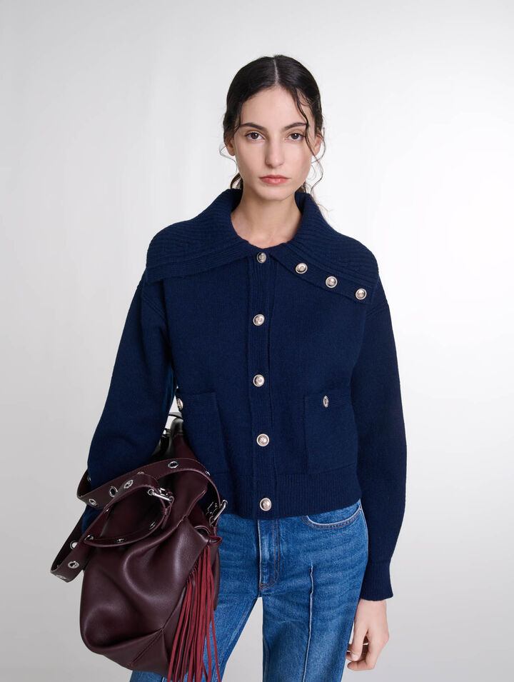 Cardigan en laine mélangée