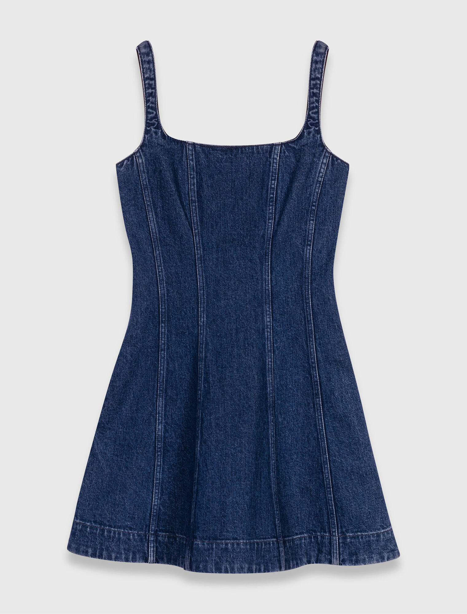 Robe patineuse courte en denim