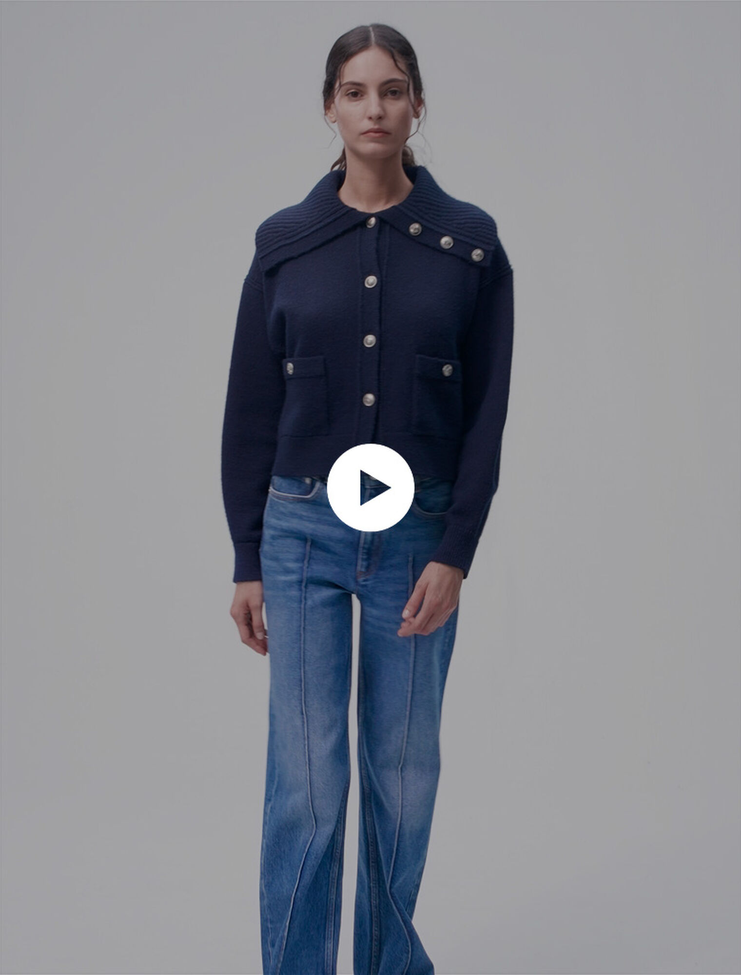 Cardigan en laine mélangée