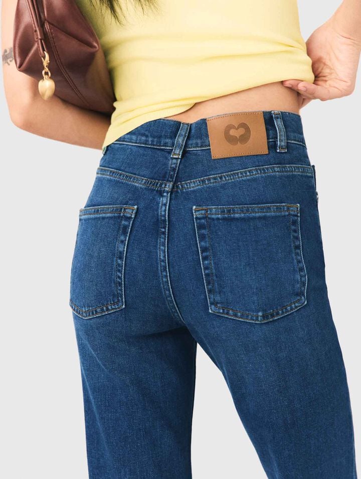 Jean bootcut avec perles