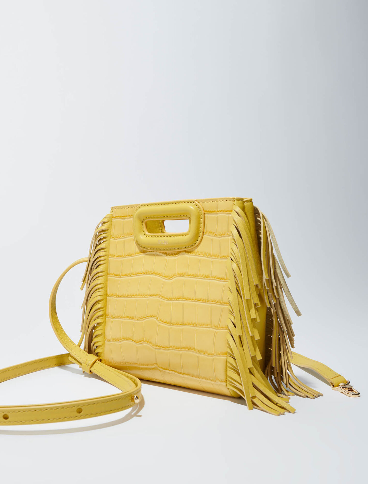 Sac M Mini en cuir effet croco