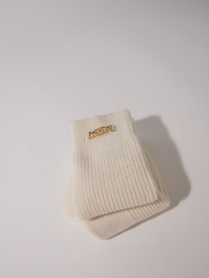 Chaussettes hautes en mix laine