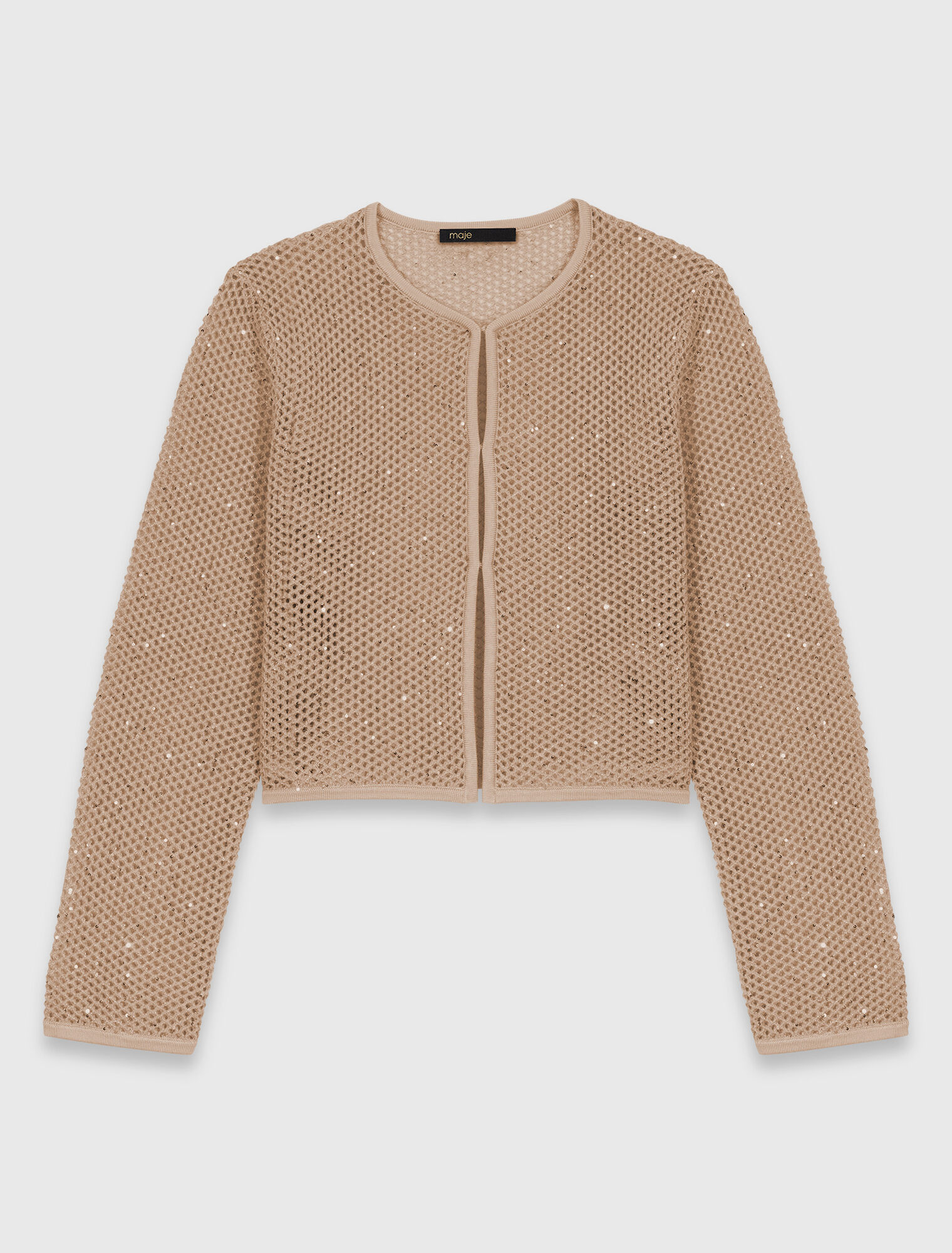 Cardigan en maille strass&eacute;e