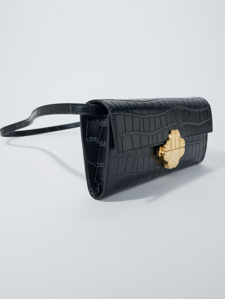 Sac en cuir embossé croco