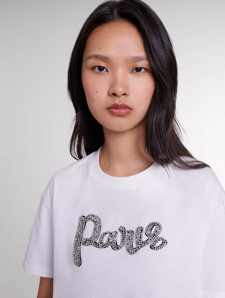 Tee-shirt Paris à strass
