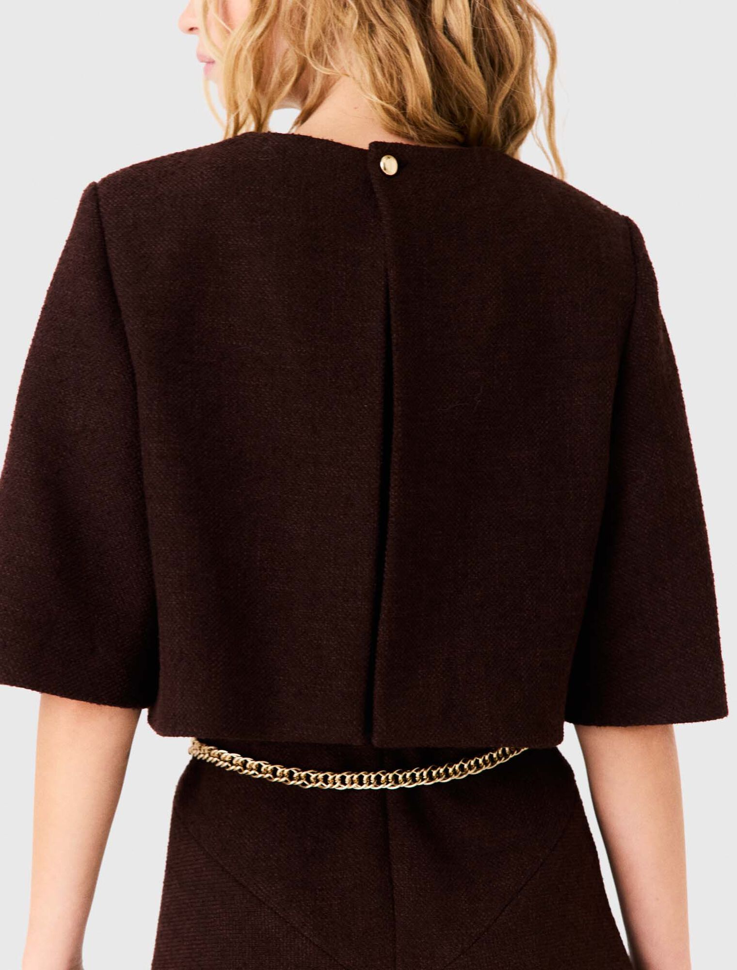 Robe cape 2-en-1 en tweed