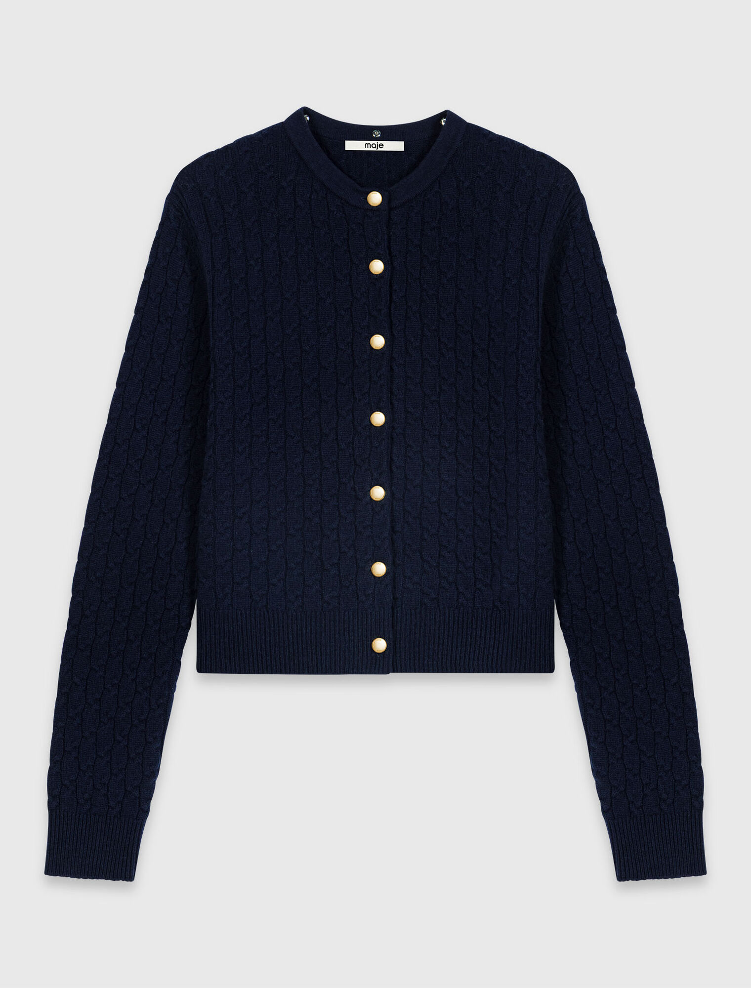 Cardigan avec col en popeline