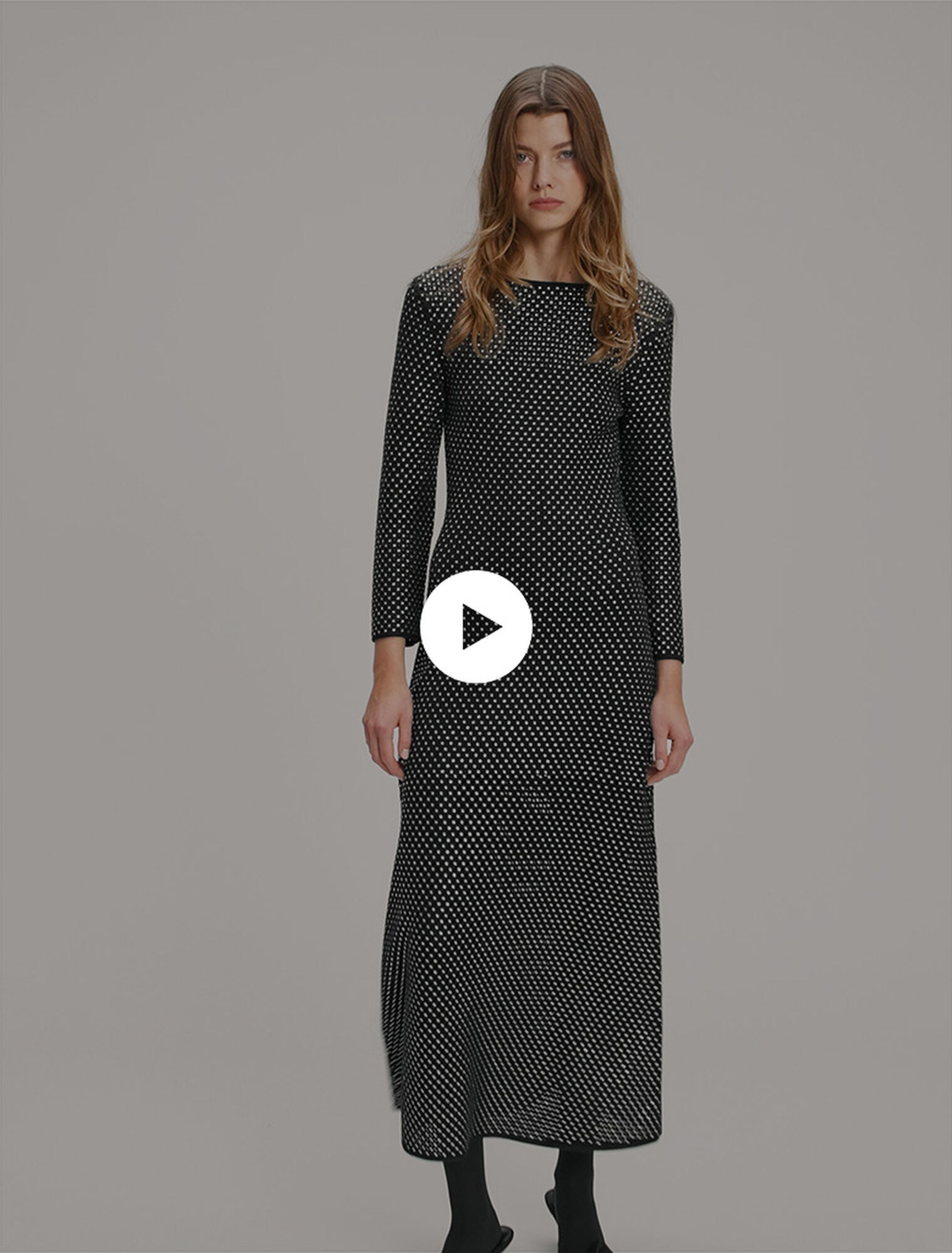 Robe longue à strass
