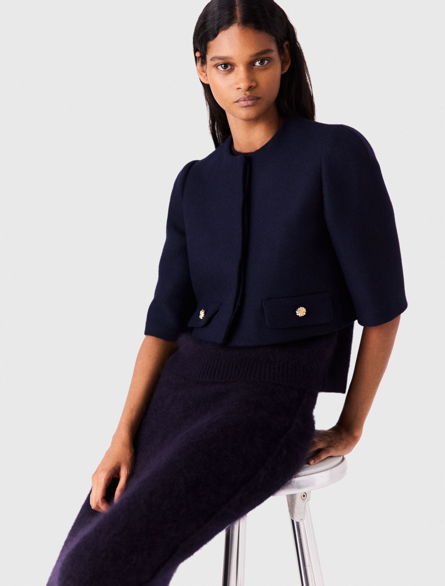 Veste courte en laine