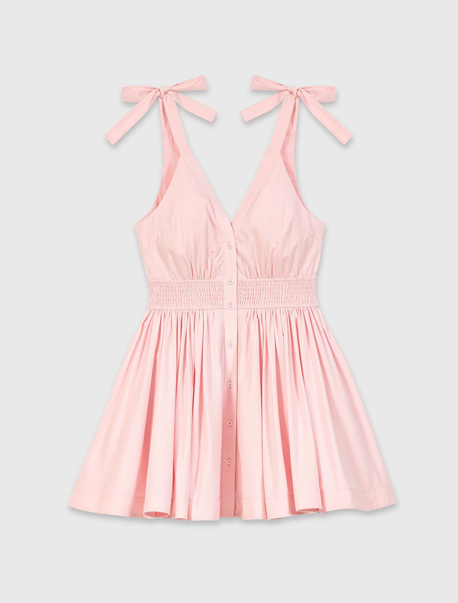 Robe courte &eacute;vas&eacute;e en coton