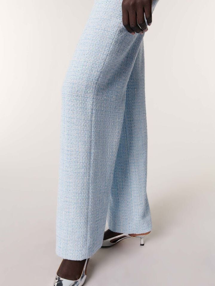 Pantalon en tweed avec ceinture