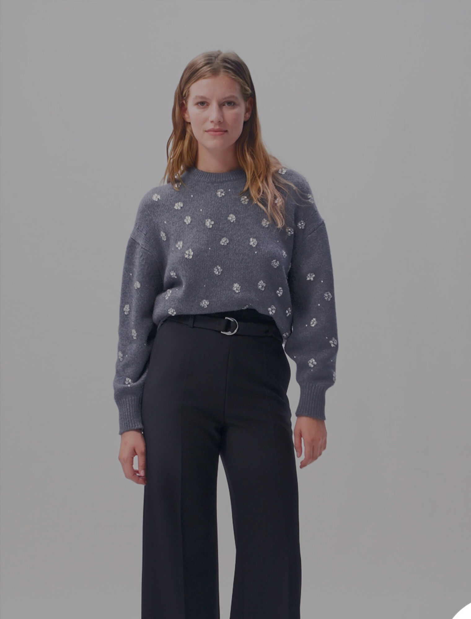 Pantalon large avec ceinture