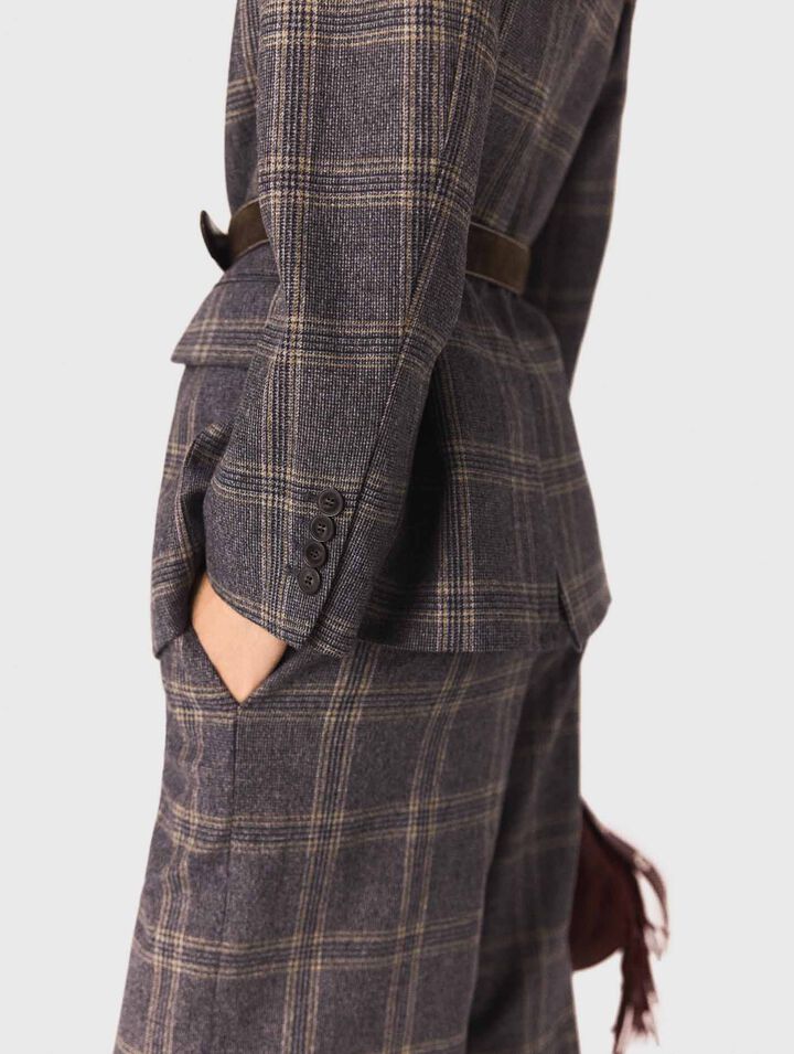 Veste de tailleur à carreaux 