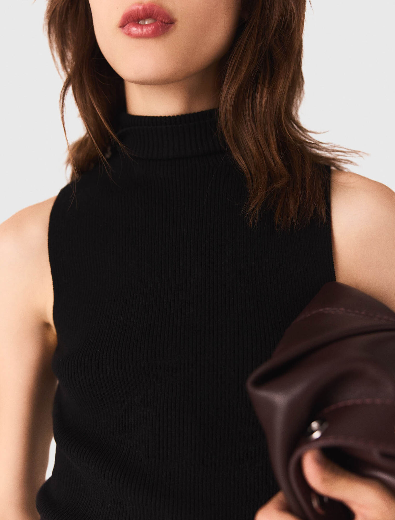 Top en maille sans manches
