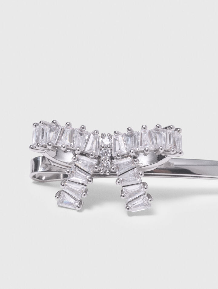 Barette nœud à strass