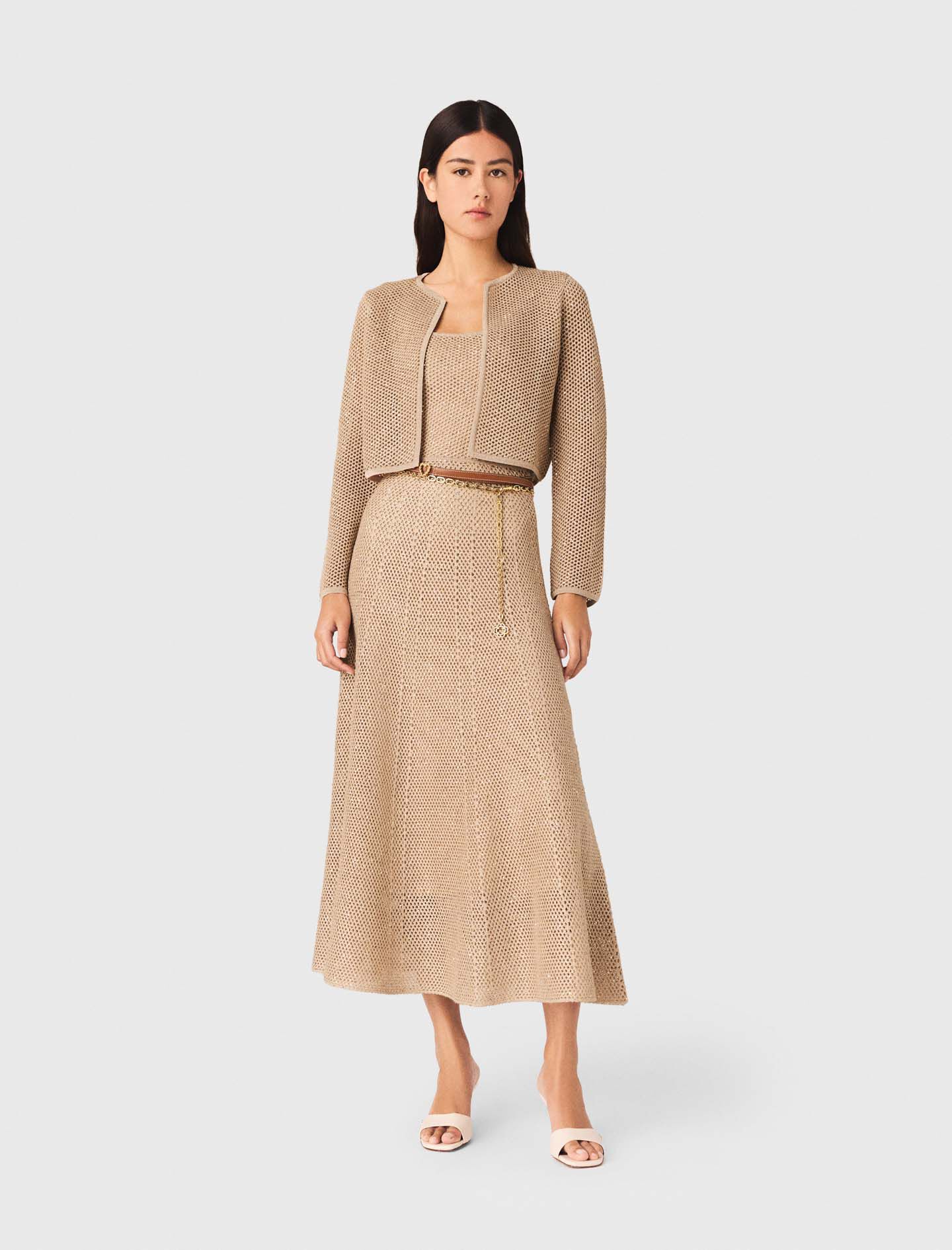 Cardigan en maille strassée