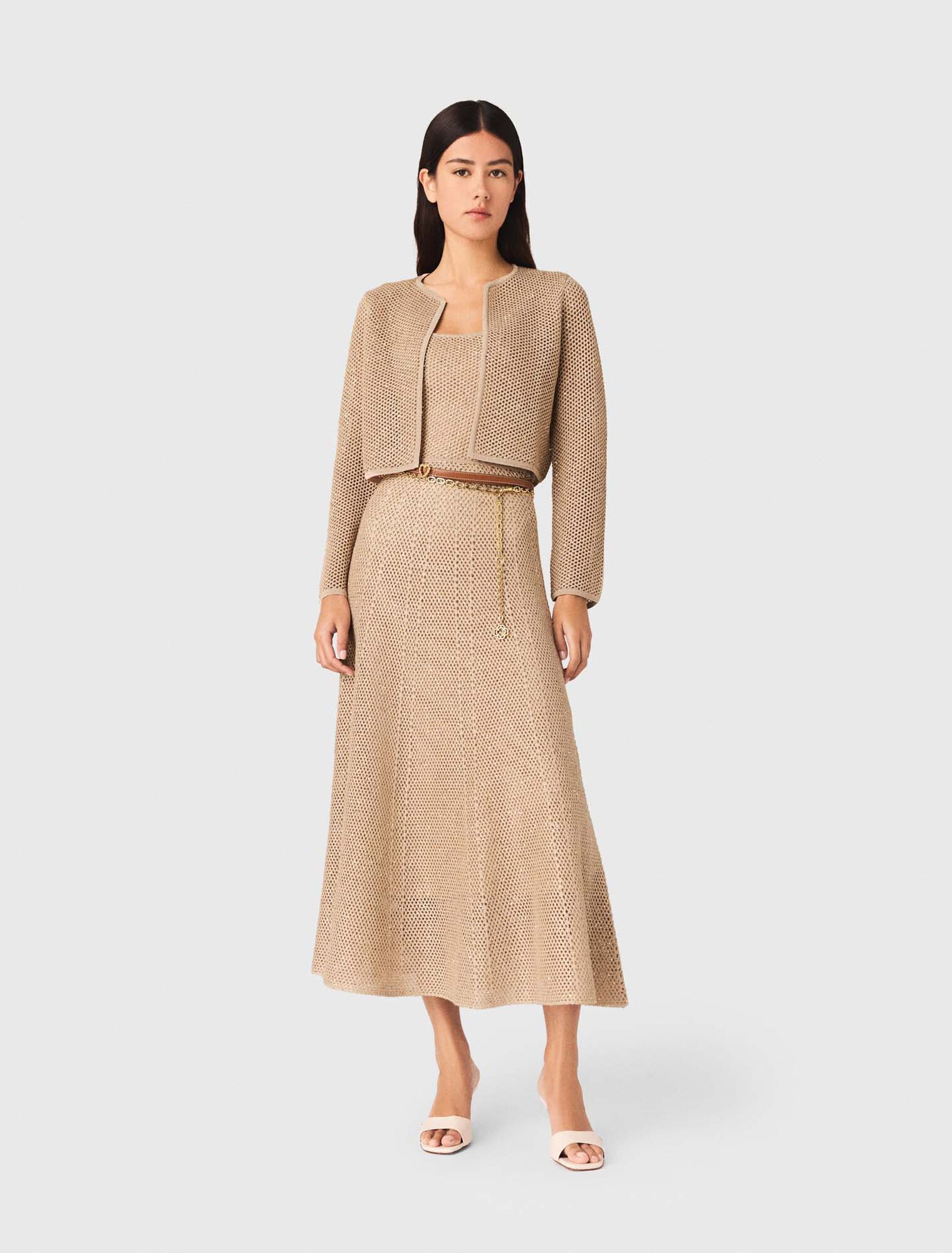 Cardigan en maille strass&eacute;e