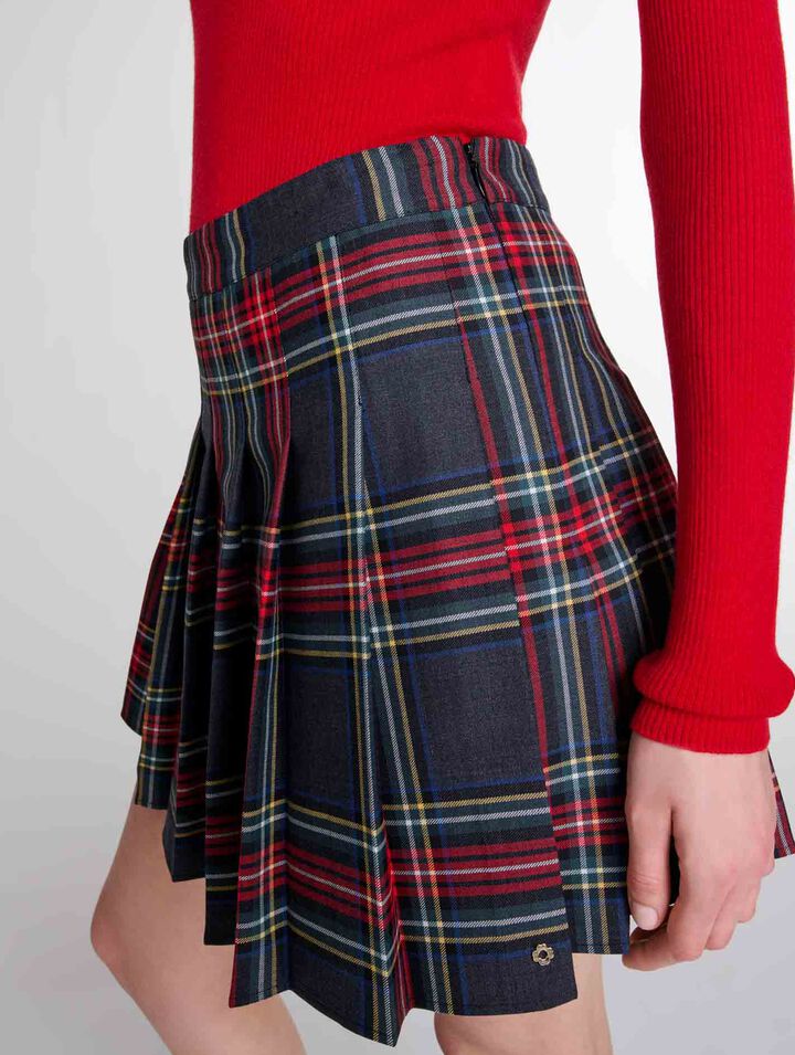 Jupe courte imprimé tartan