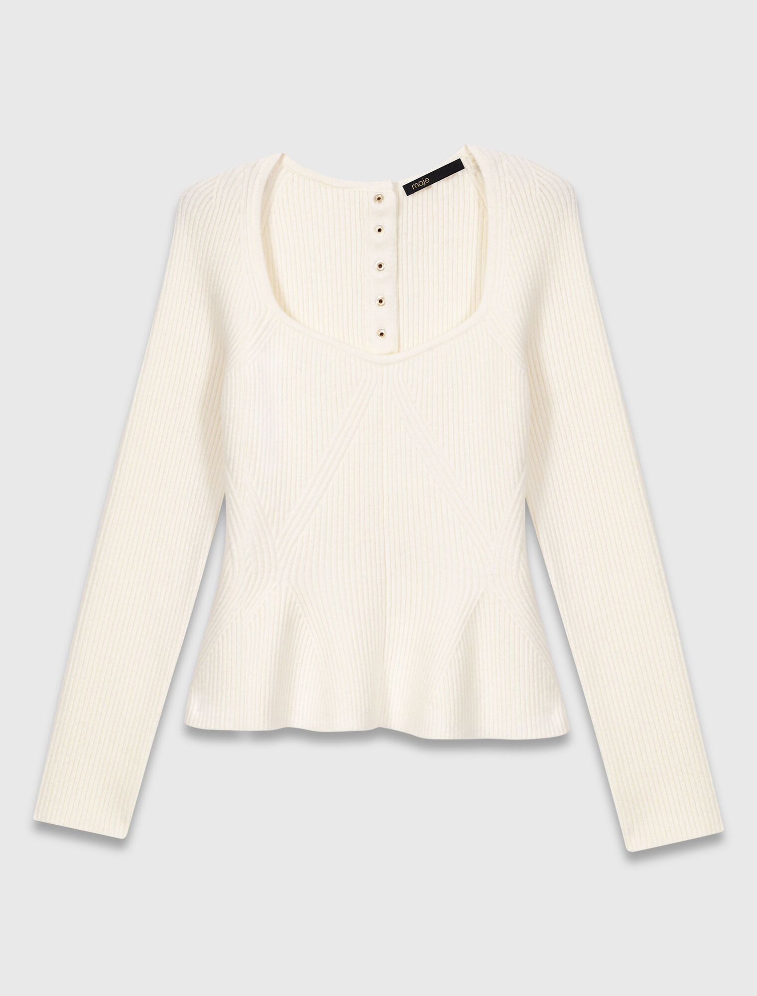 Pull à taille péplum