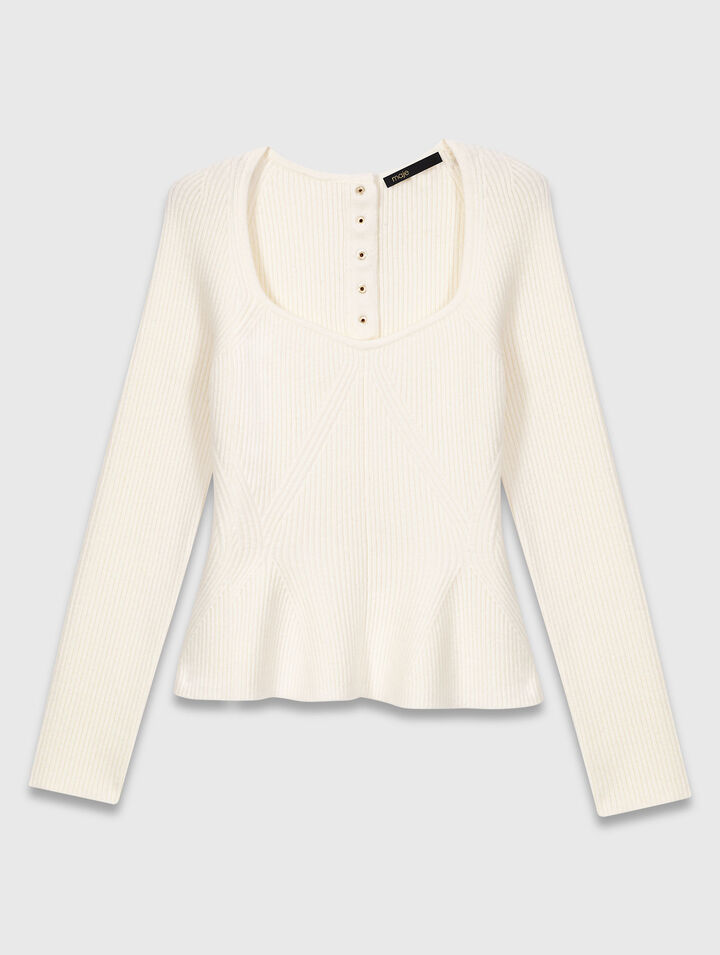 Pull à taille péplum