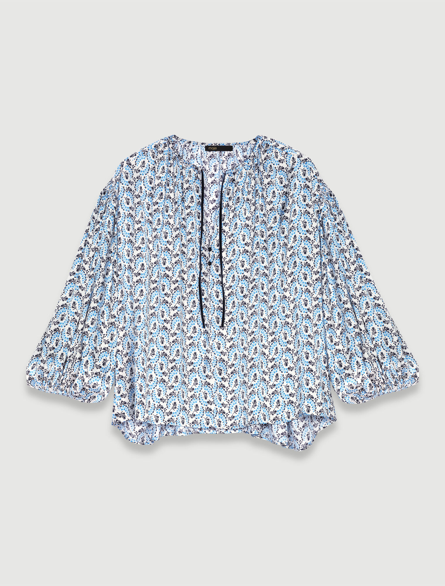 Blouse large satinée
