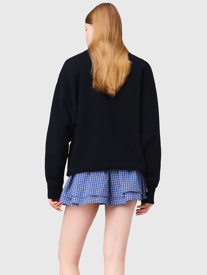 Sweatshirt logo Paris en relief