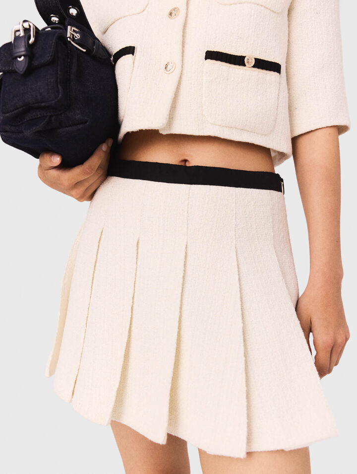 Short trompe l'œil en tweed