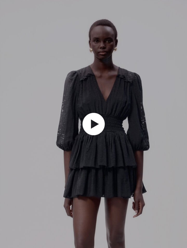 Robe trompe l'œil à motif 