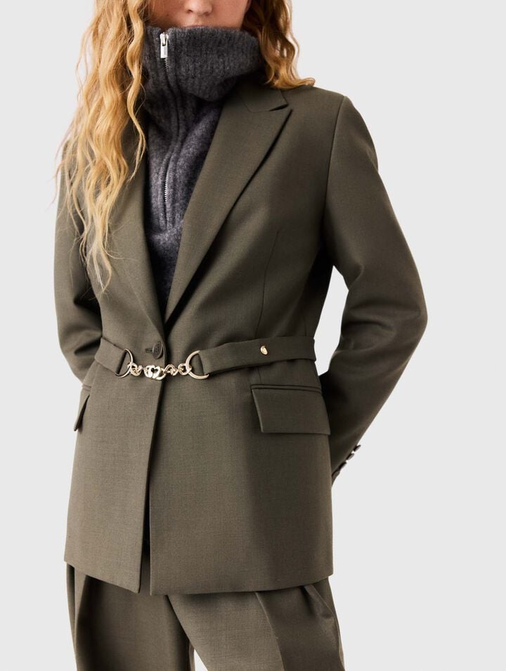 Veste tailleur &agrave; simple boutonnage