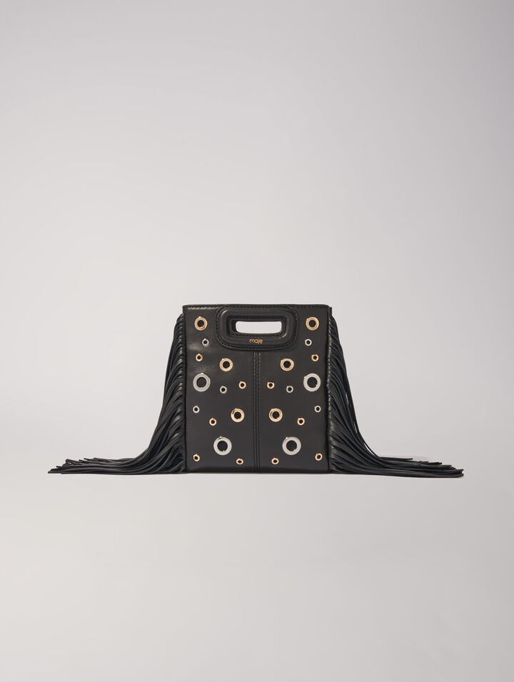 Sac M mini en cuir et œillets